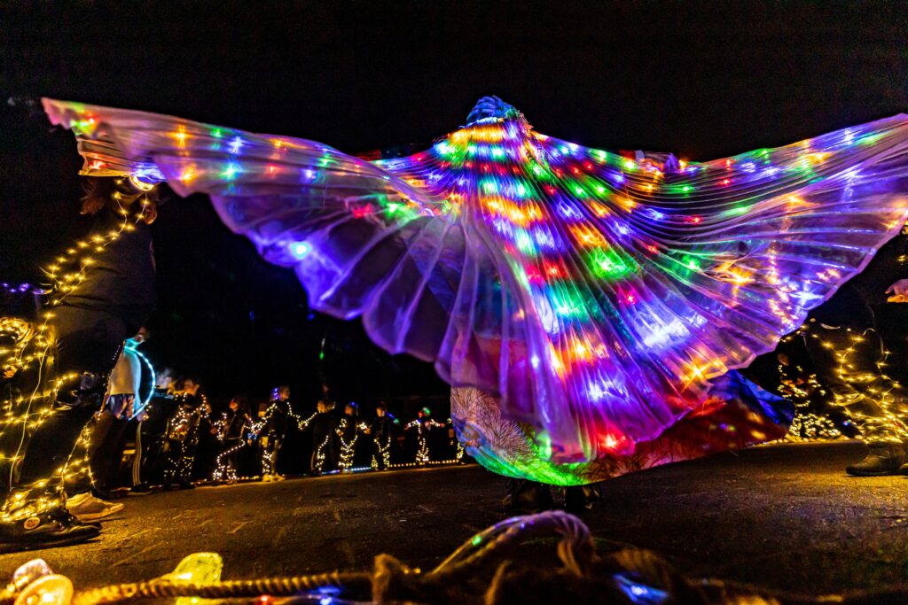 Lichtspel en kerstspettershow